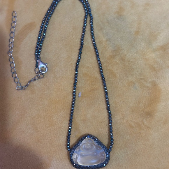 STERLING and crystal BUDDAH necklace - Picture 3 of 4